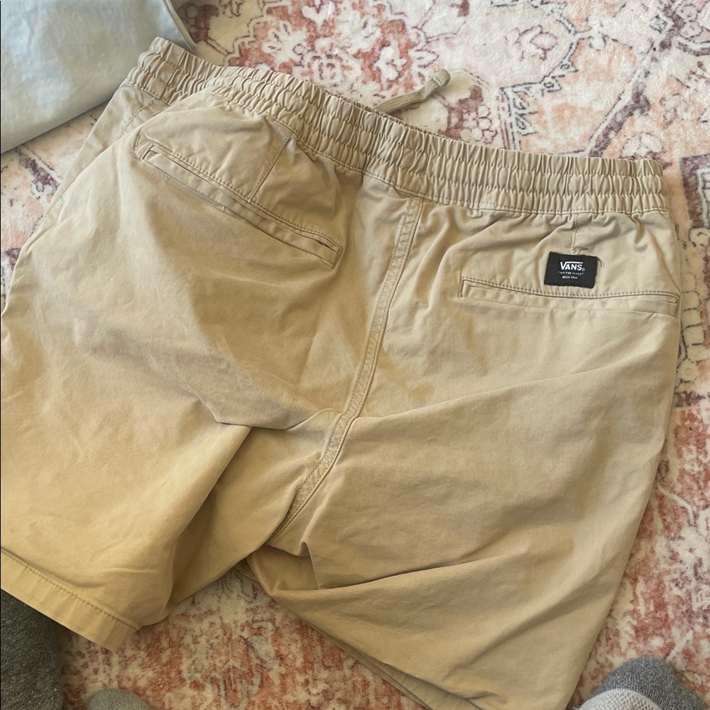 Vans Men's Khaki Flat Front Shorts